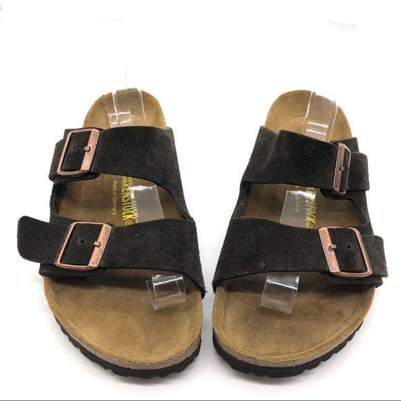 Birkenstock Arizona Suede Leather Sandals Brown 40 - Picture 2 of 7